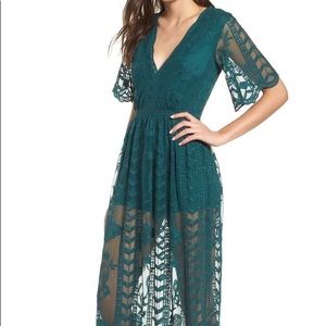 Nordstrom Socialite Lace Overlay Romper XS